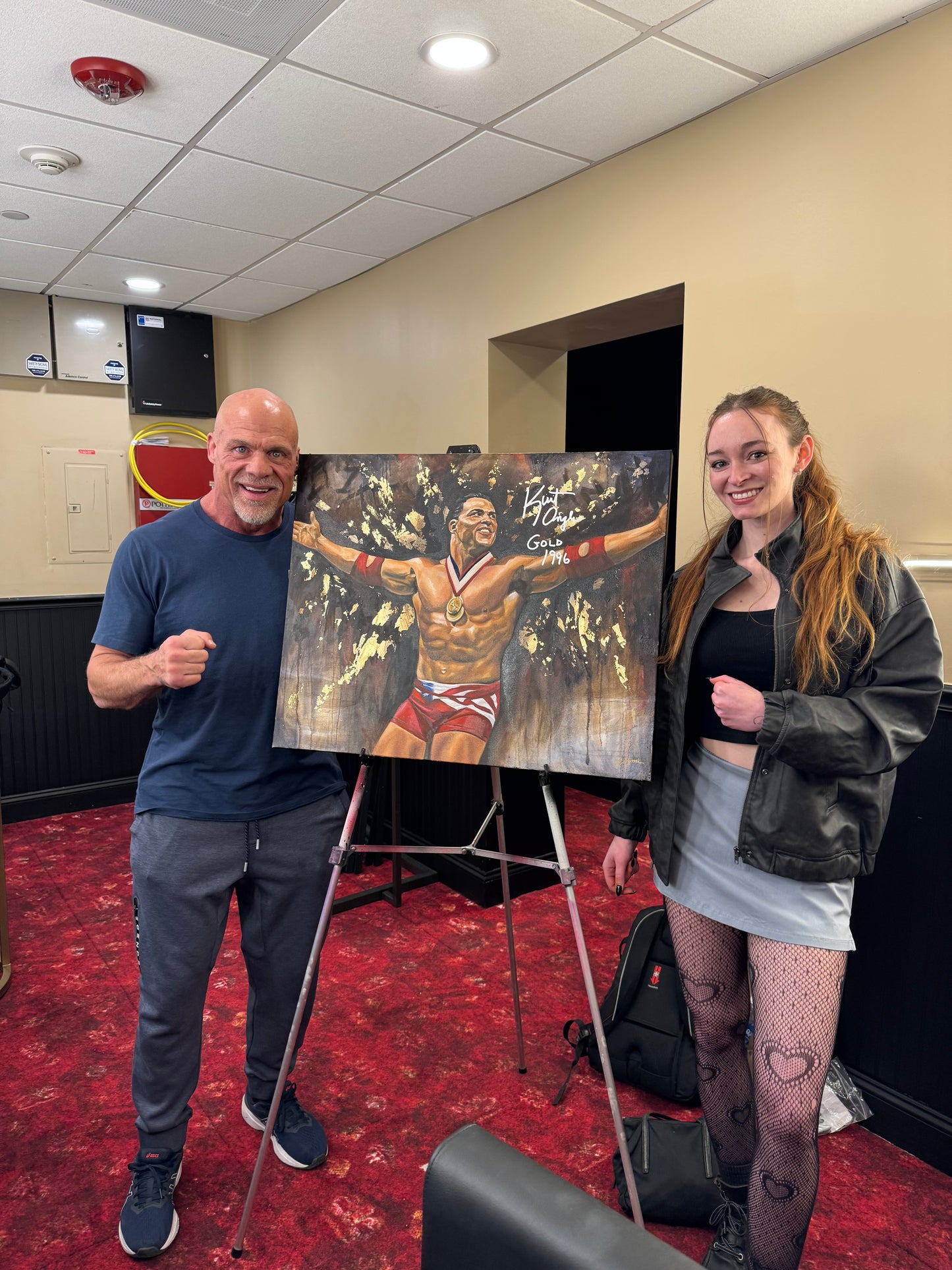 Print-Kurt Angle 11 by 14 Archival quality -signed and Inscribed "Gold 1996"