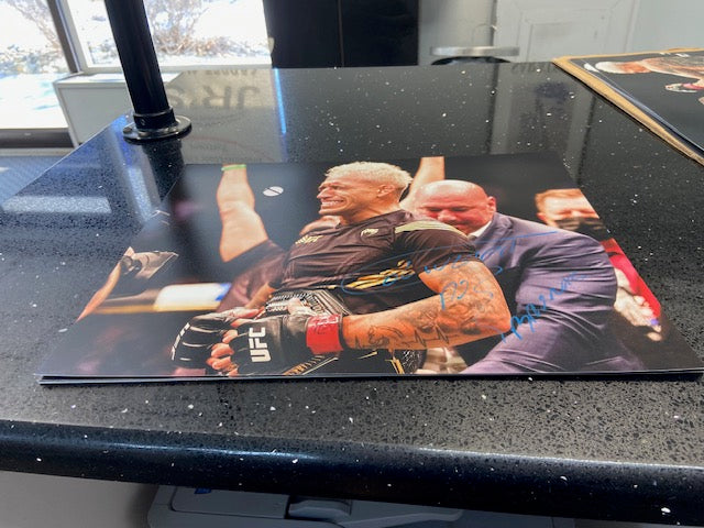 Photo- Charles Oliveira signed 11 by 14 with belt
