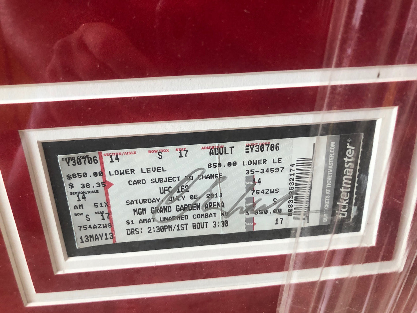 Framed collection- SUPER RARE CHRIS WEIDMAN-NIGHT HE WON THE TITLE FRAMED