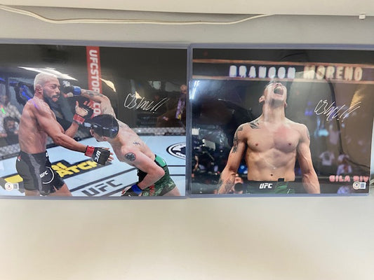 Photos- Brandon Moreno Signed Double Champ Photo Bundle 11X14