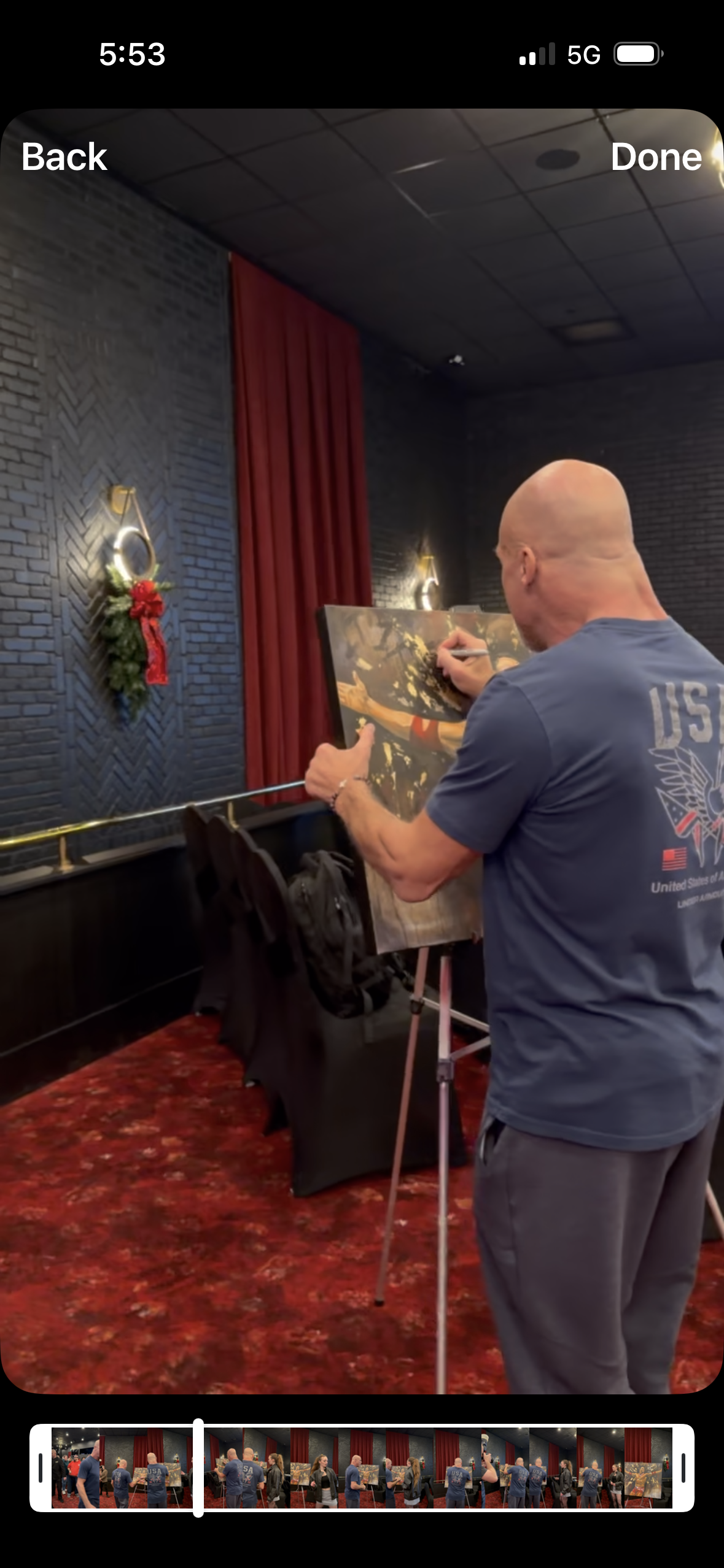 Painting-Kurt Angle signed and inscribed original painting by Naomi
