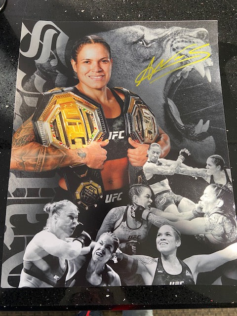 Photo-Amanda Nunes 11 by 14 signed Montage