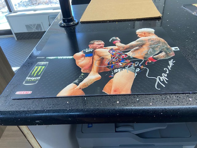 Photo-Charles Oliveira signed 11 by 14-Chandler fight image