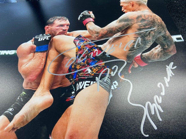 Photo-Charles Oliveira signed 11 by 14-Chandler fight image