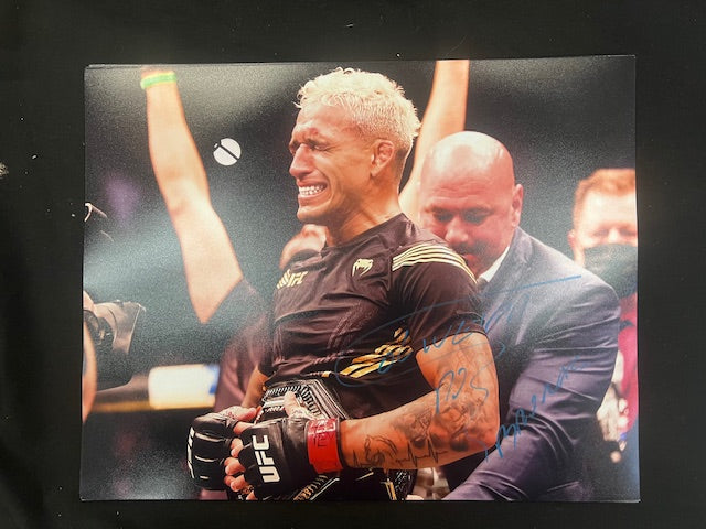 Photo- Charles Oliveira signed 11 by 14 with belt