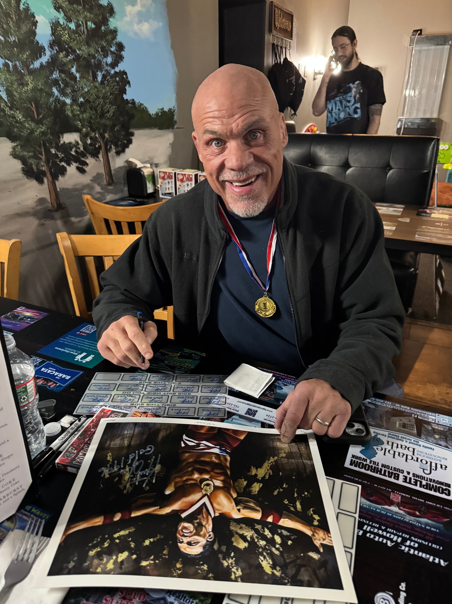 Print-Kurt Angle 11 by 14 Archival quality -signed and Inscribed  "Gold 1996"