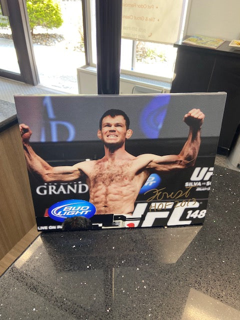 Photo-FORREST GRIFFIN-SIGNED 11 BY 14 CANVAS