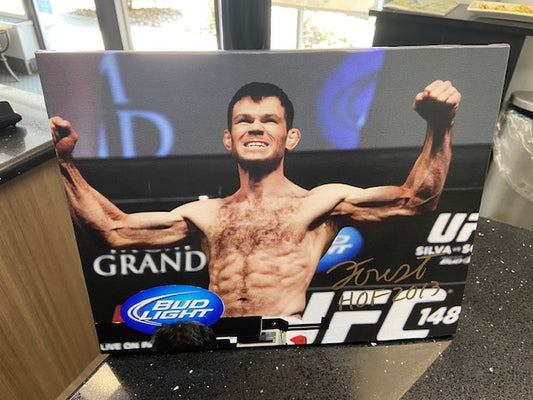 Photo-FORREST GRIFFIN-SIGNED 11 BY 14 CANVAS