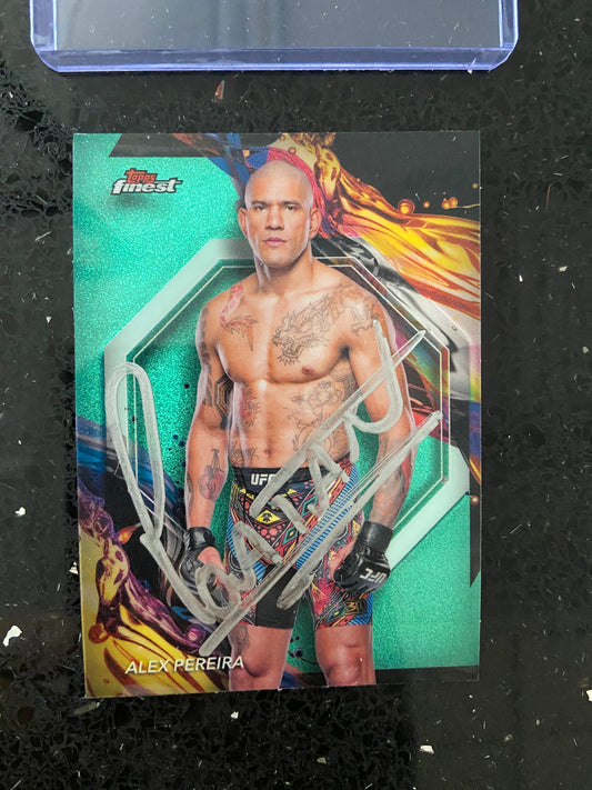 Card-Alex Periera signed Topps Finest Trading card