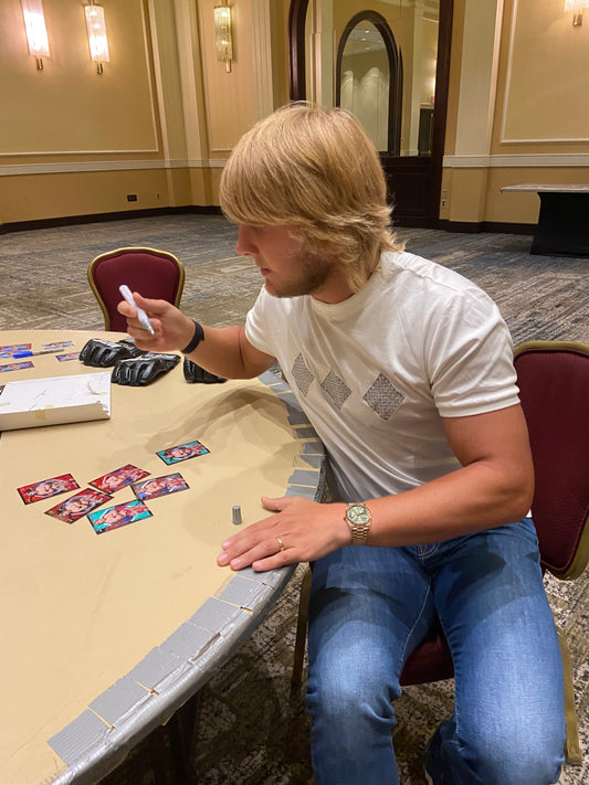 Card-Paddy Pimblett signed Topps Finest Red Shimmer