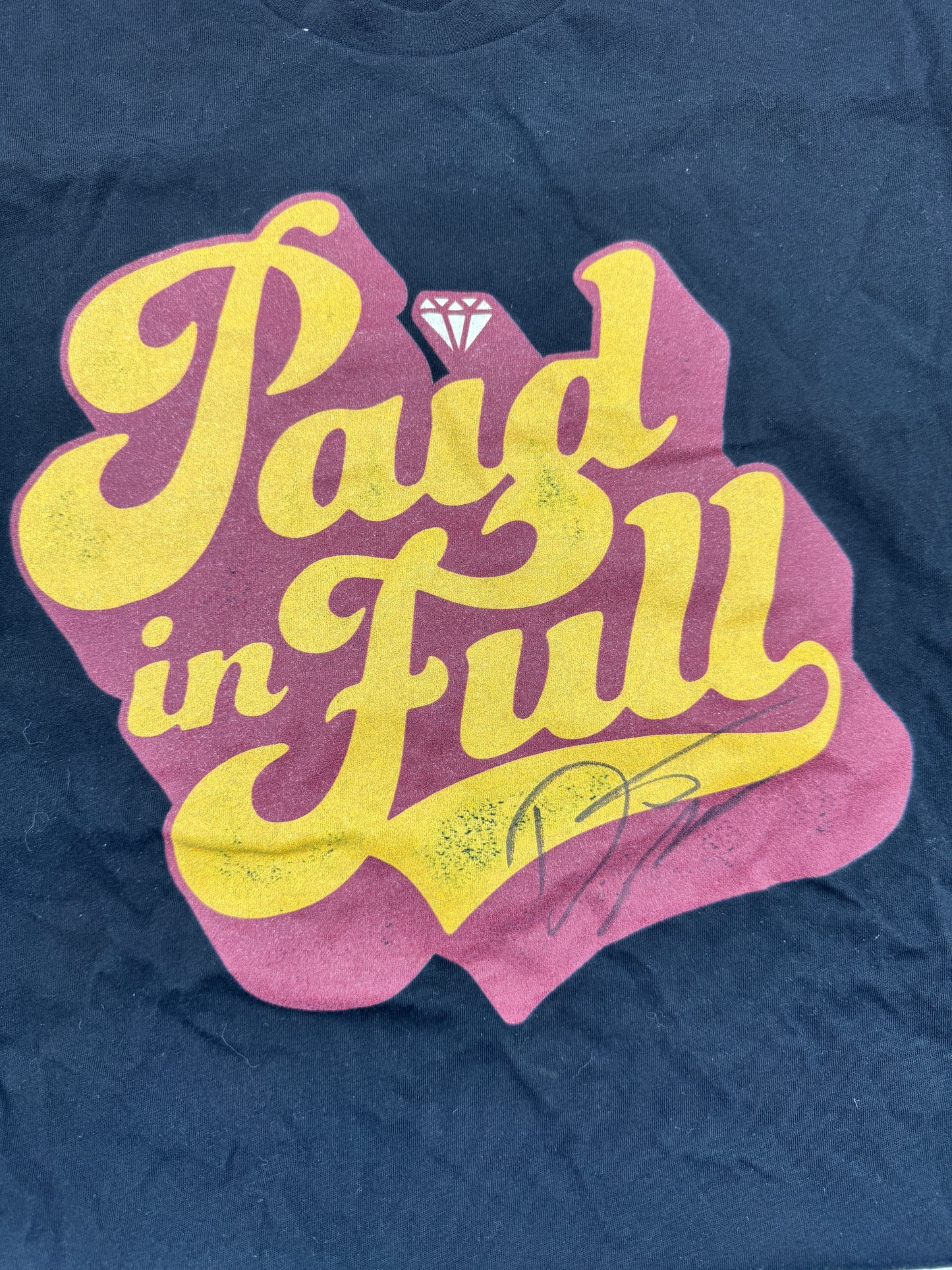 Shirt- Dustin Poirier Signed "Paid In Full" T-Shirt
